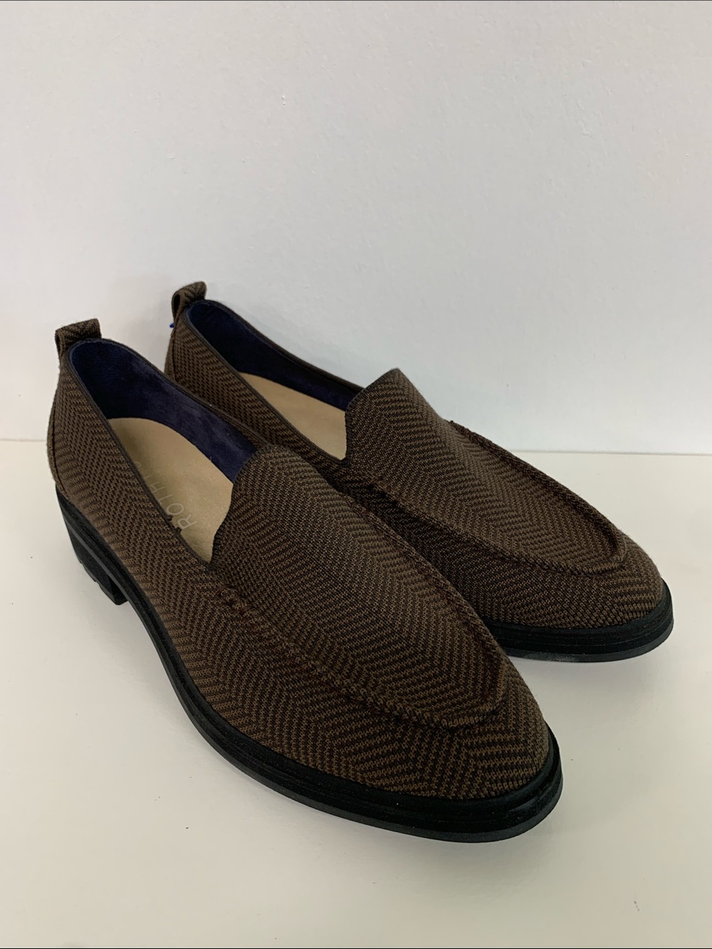 Rothy's Brown Herringbone Women's Slip-On Loafers